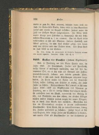 2115. Kusser oder Couffer (Johann Sigismund).