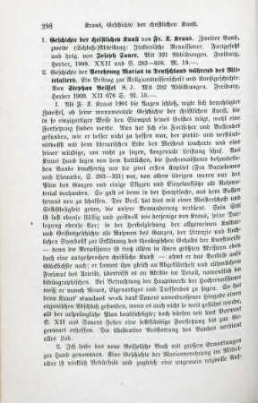 298-299 [Rezension] Kraus, Franz Xaver, Italienische Renaissance