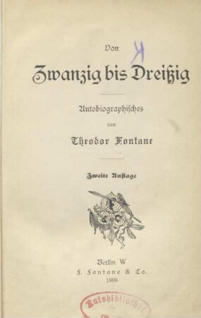 Von Zwanzig bis Dreißig : Autobiographisches