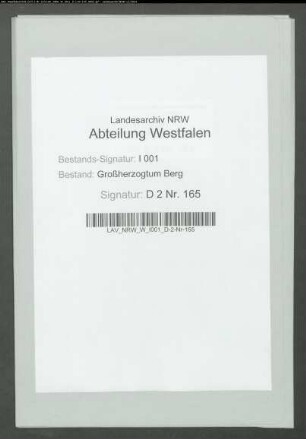 Etats über Kapitalien von den aufgehobenen Klöstern Blumenthal zu Beckum und Maria Rosa zu Ahlen