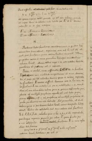 16. Hactenus tales functiones considerauimus, in quibus tum cosinus tum sinus adsunt : saepissime vero aut hi aut illi absunt [...]