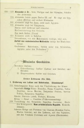 Erster Zeitraum (bis 264)