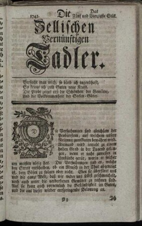 1742. Das Fünf und Vierzigste Stük.