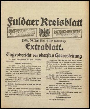 Ausgabe vom Freitag, den 30. Juni 1916.