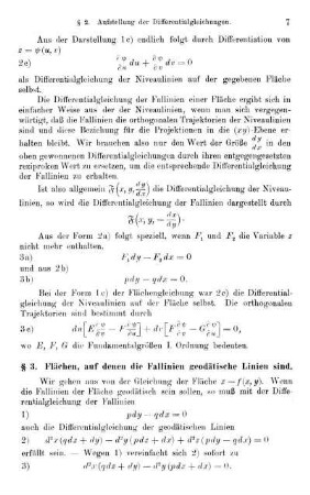 § 3. Flächen, auf denen die Fallinien geodätische Linien sind