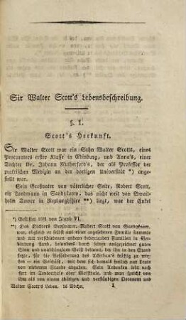 Sir Walter Scotts Leben