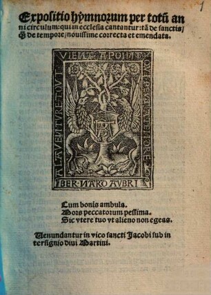 Expositio hymnorum per totu[m] anni circulum: qui in ecclesia cantatur ...