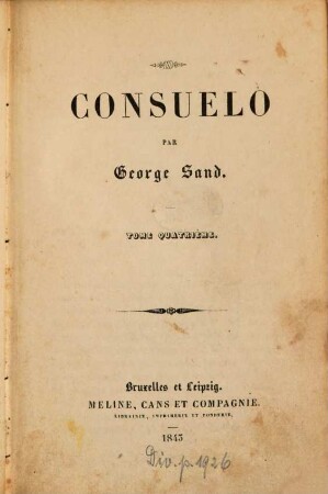 Consuelo : Par George Sand, 4