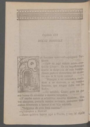 Capítulo CVI - Noche horrible