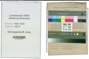 Entnazifizierung Irene Schneppershoff , geb. 14.08.1911 (Kellnerin)