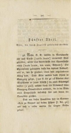 Fünfter Theil. Böte, die durch Zugvieh getrieben werden