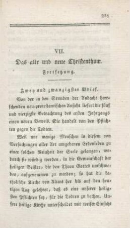 251-326 Über das alte und neue Christenthum : Fortsetzung