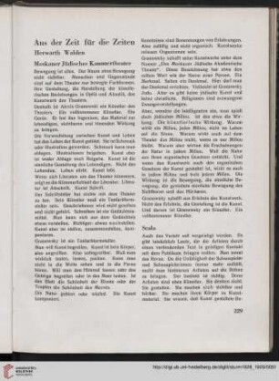 Aus der Zeit für die Zeiten, [3]