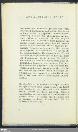 Zur Kunstgeschichte