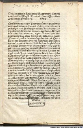 Oratio ad Innocentium VIII. papam : Rom, 1485.01.28