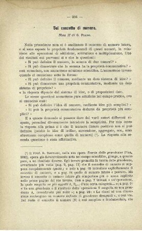 Sul concetto di numero