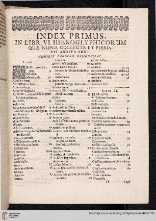 Index primus