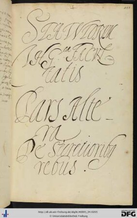 [fol. 100] Statutorum Theologiae Facultatis pars altera de secretionibus rebus