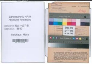 Entnazifizierung Hans Neuhaus , geb. 28.05.1907 (Kaufm.Angestellter)