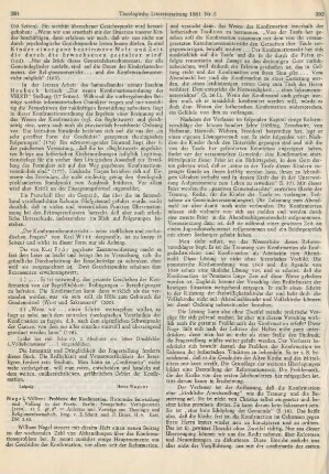 391-393 [Rezension] Nagel, William, Probleme der Konfirmation