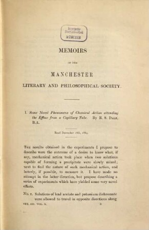 Memoirs of the Manchester Literary and Philosophical Society. 30, 30 = Ser. 3, 10. 1887