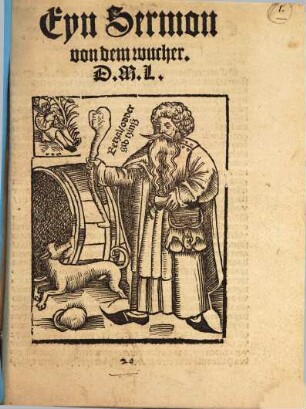 Eyn Sermon von dem wucher