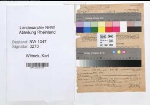 Entnazifizierung Karl Witteck , geb. 26.03.1906 (Zollbeamter)