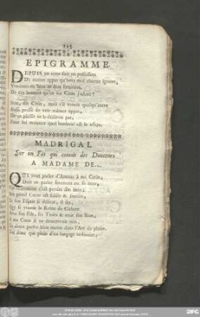 Epigramme.