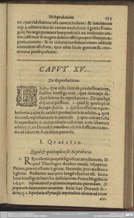 Caput XV. De Reprobatione