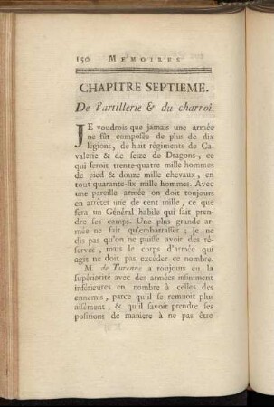 Chapitre septieme. De l´artillerie & du charroi.