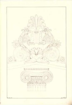 Mühe, Anton; Ionisches Kapitell - Kapitell (Ansicht); Detail