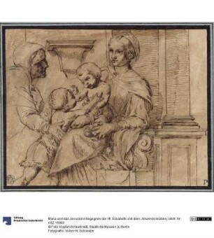 Maria und das Jesuskind begegnen der Hl. Elisabeth und dem Johannesknaben