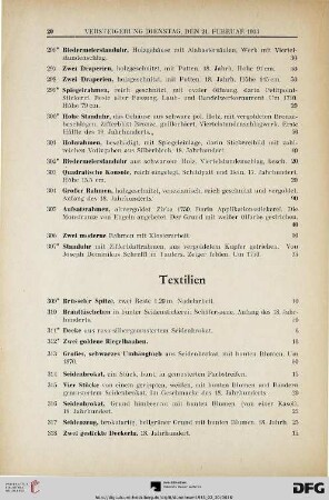 Textilien (Nr. 309-336)