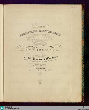 Deux marches militaires : pour le piano