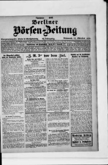 Berliner Börsen-Zeitung, Morgenausgabe