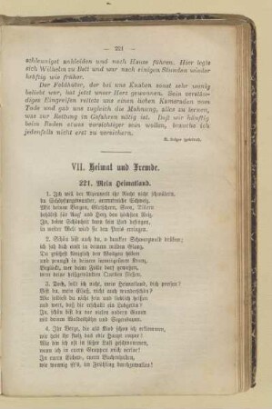 VII. Heimat und Fremde