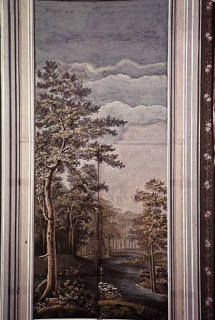 Waldlandschaft rechts der Tür