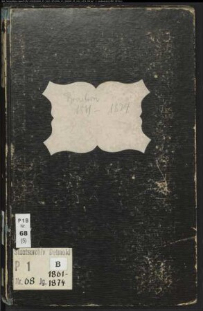 Kirchenbuchduplikat der katholischen Gemeinde Bosseborn, Kreis Höxter (GHT 1861-1874) (Gemeinde: Katholische Gemeinde Bosseborn)