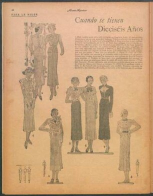 Cuando se tienen dieciséis años [Dibujos] : Para la mujer