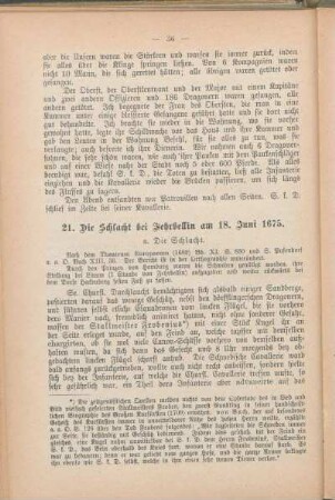 21. Die Schlacht bei Fehrbellin am 18. Juni 1675.