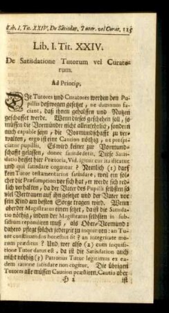 Tit. XXIV. De Satisdatione Tutorum vel Curatorum.