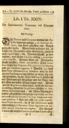 Tit. XXIV. De Satisdatione Tutorum vel Curatorum.