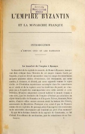 L'empire byzantin et la monarchie franque