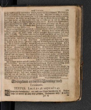 Evangelium am vierten Sonntage nach Trinitatis.