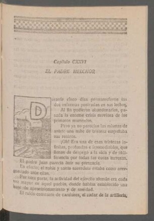 Capítulo CXXVI - El padre Melchor