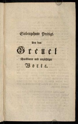 447-476, Siebenzehnte Predigt.