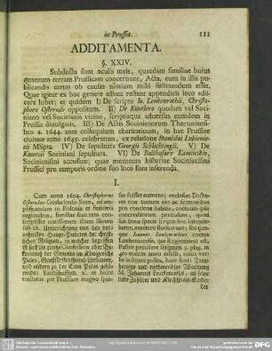 Additamenta