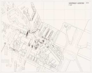Moritzplatz, Berlin-Kreuzberg Schinkelwettbewerb 1983: Stadtplan-Isometrie 1:1000
