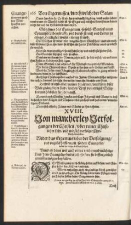 XVIII. Von mancherley Verfolgungen der Christen/ ...