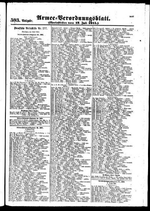 593. Ausgabe. Samstag, 17. Juli 1915